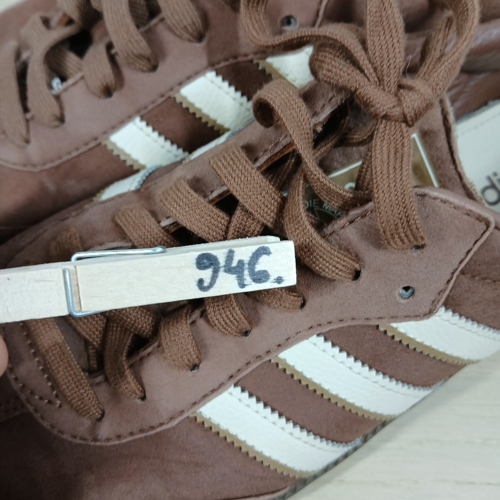 Adidas Originals Samba Classic Brown Leather Retro Low Top Sneakers 946 - Picture 10 of 10